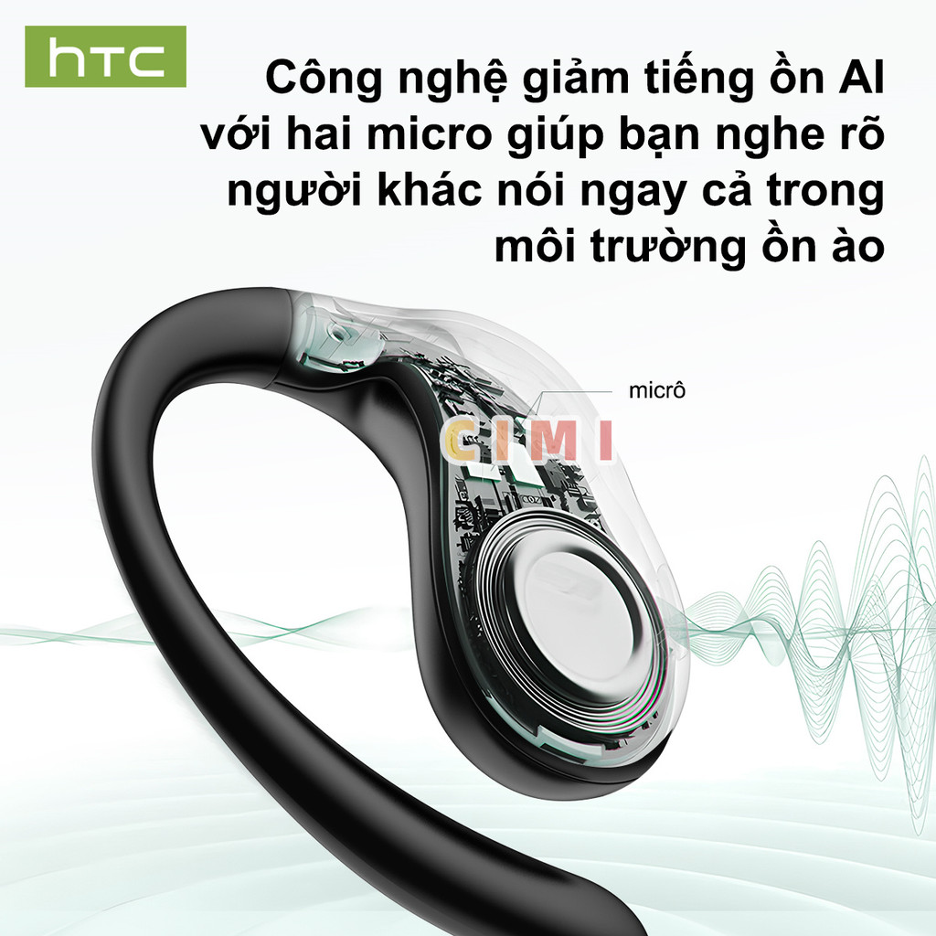 Tai nghe Bluetooth HTC NE19 Dẫn truyền xương Tai nghe thể thao Khử tiếng ồn không dây Tai nghe chơi game Dịch AI Tai nghe Bluetooth 144 ngôn ngữ | BigBuy360 - bigbuy360.vn