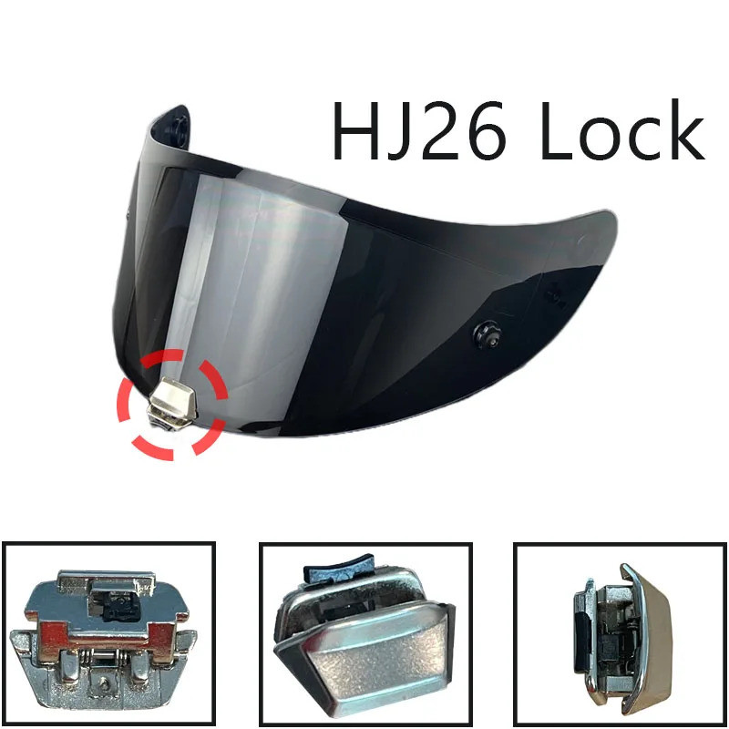 Khóa Tấm Che Cho HJC HJC HJC HJC26 Khóa Kim Loại Mũ Bảo Hiểm Xe Máy Phụ Kiện Mũ Bảo Hiểm Phụ Kiện