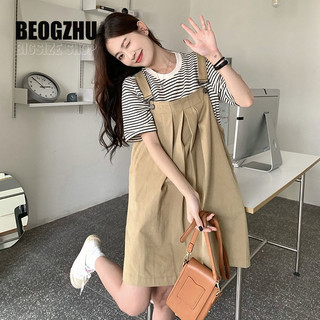  Đầm Midi BEOGZHU Bigsize Đầm Yếm Dễ Thương Kiểu Hàn Quốc Mùa Hè Váy Thời Trang Đẹp Cho Nữ