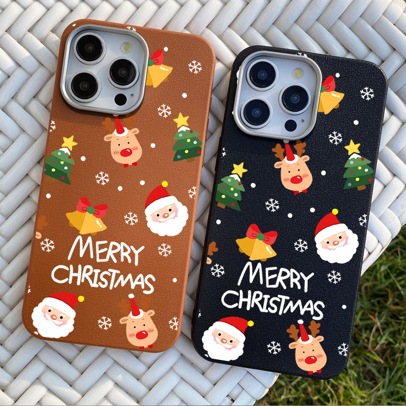 Ốp Lưng Da Merry Christmas IPHONE Pro Max,15 Pro Max,15 Plus,14 Pro Max,13 Pro Max,12 Pro Max,11,Xs,