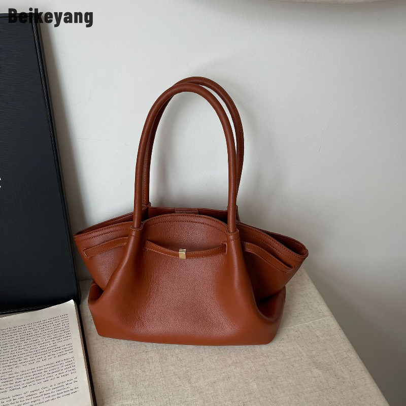Beikeyang Cao Cấp Retro Cánh Túi Tote Demellier Nữ Đơn Giản Đi Lại Vai Túi Nách