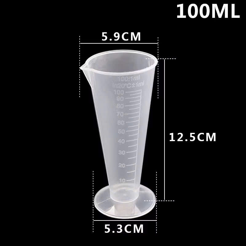 Ly đong định lượng pha chế có chia vạch 100ml - Ly nhọn