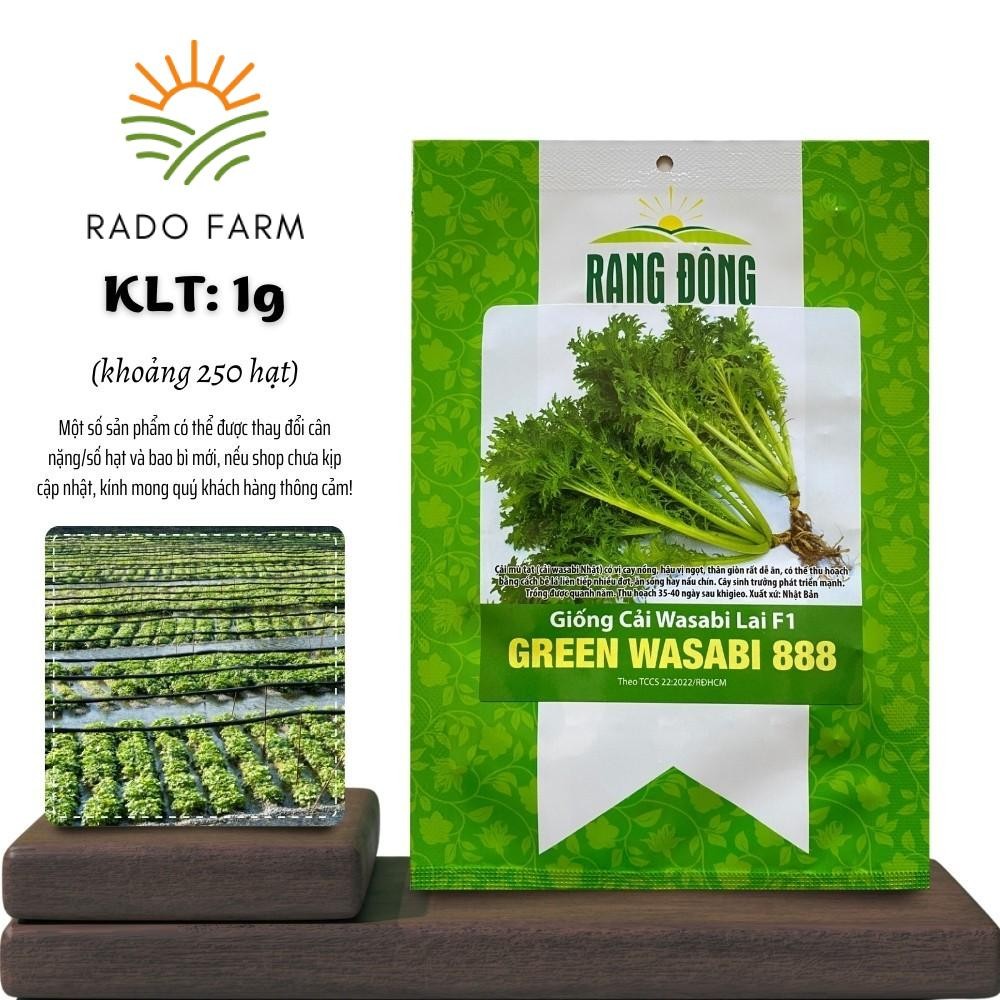 Hạt giống Cải Wasabi Lai F1 Green Wasabi 888 (1g~250 hạt) trồng quanh năm - Rado Farm