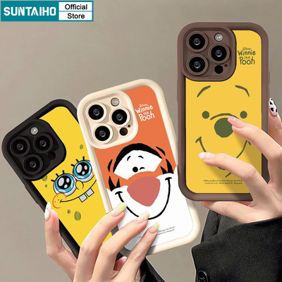 Suntaiho Ngộ nghĩnh Dễ Thương Vỏ Anime Họa Tiết Động Vật Ốp lưng Cho Iphone 16 15 14 13 12 11 Pro Max IP 7 8 Plus Iphon X Xs XR Xs Max Silicon Mềm Cao Cấp Chống Sốc Ốp Lưng