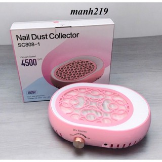 Máy hút bụi nail SC 808 Không tích điện 100W , Máy hút bụi Nail Dust Collector làm móng tay công suất lớn