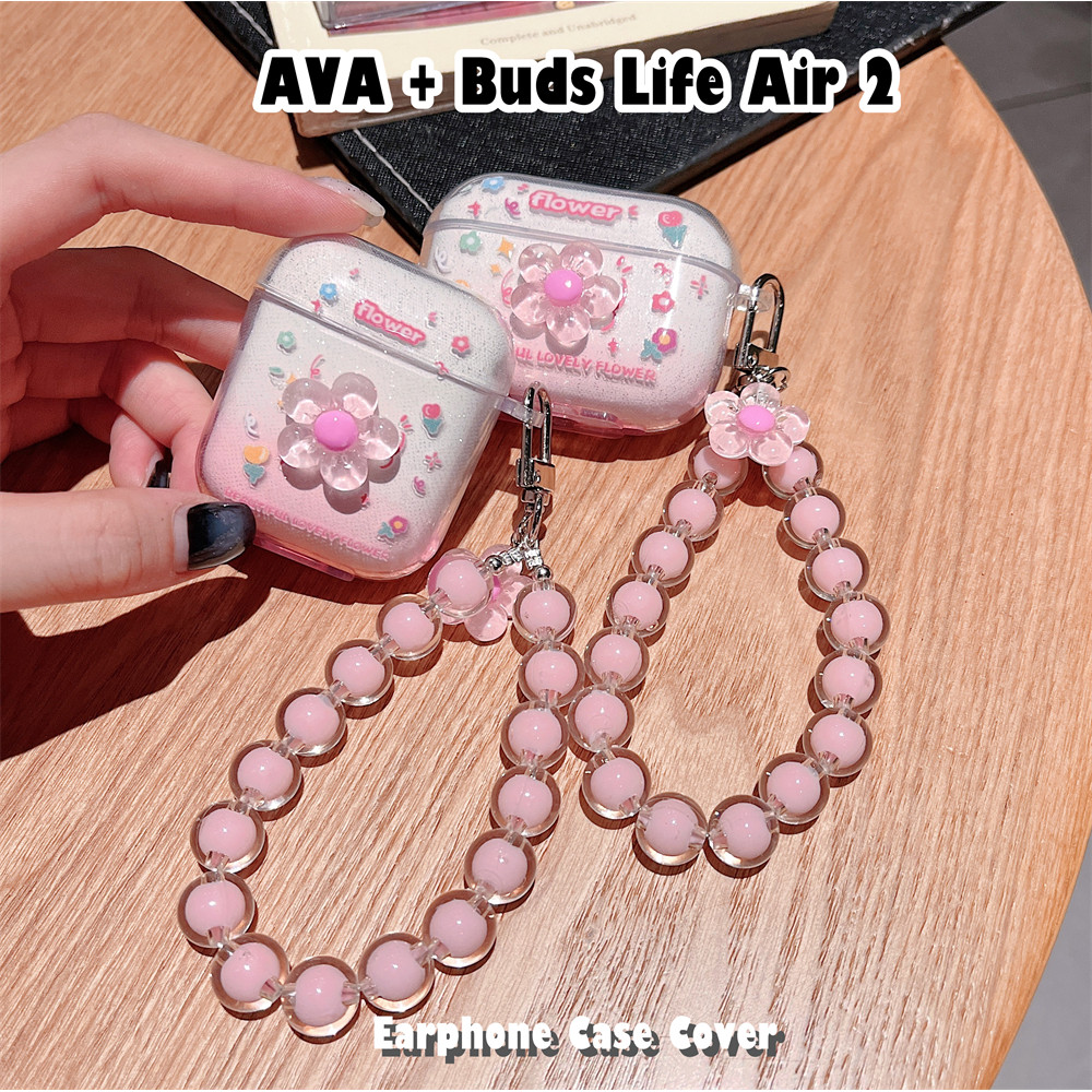 [Còn hàng] Dành cho AVA + Buds Life Air 2 Vỏ tai nghe silicon mềm hình hoa chuyển màu DIY