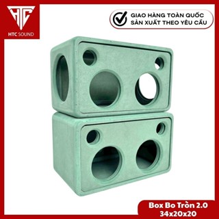 Vỏ Thùng Loa 2.0 KT 34x20x20 Dáng Bo Tròn Bản Thông Hơi Và Cộng Hưởng Từ Xưởng HTC Sound