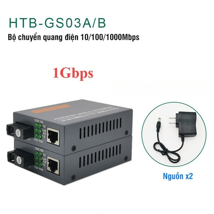 Bộ Chuyển Quang NetLink HTB-GS03 A/B 1000Mbps 1Gbps - Converter quang
