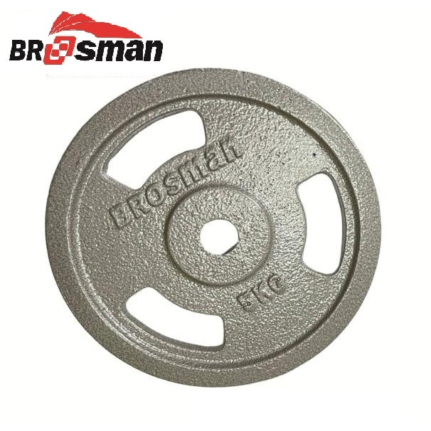 Tạ đĩa bằng sắt cao cấp 5kg Brosman nhập khẩu chính hãng, Tạ bánh 5kg, Tạ miếng 5kg (1 cái)
