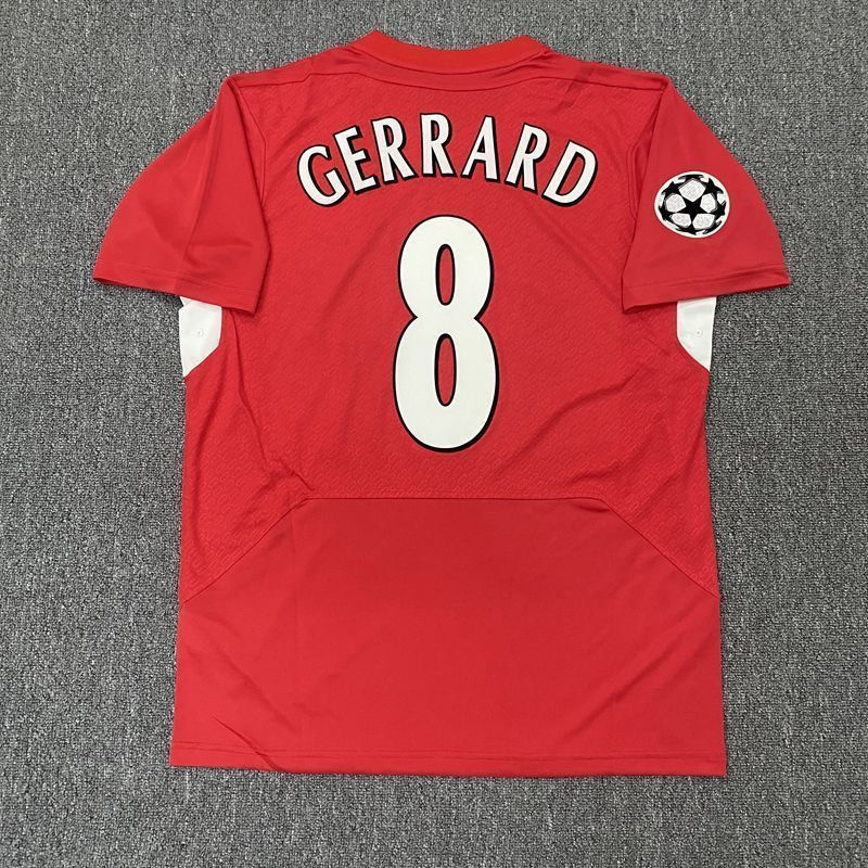 04 05 Áo Bóng Đá Liverpool GERRARD Nam Retro Áo Bóng Đá Thoải Mái