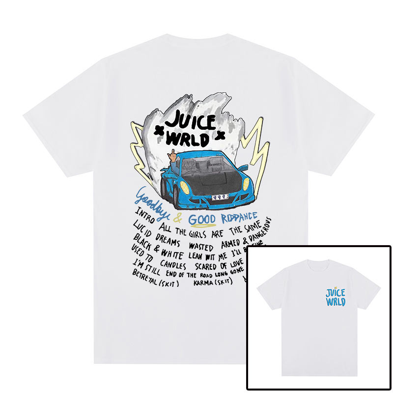 100% ❈ ❈ JUICE WRLD ✻ ❈ T 🍒 🍒 Áo thun Hip Hop Rap Tee ❥ ❥