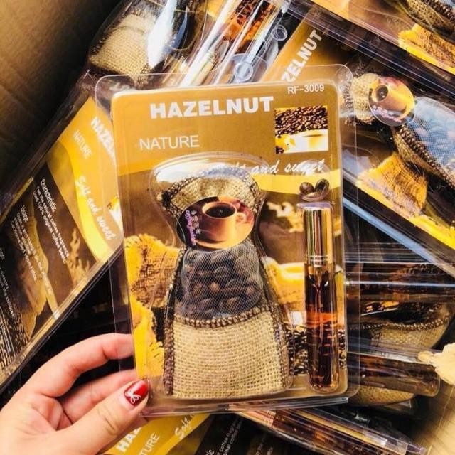 Túi cafe treo ô tô kèm tinh dầu hương Cafe Hazelnut