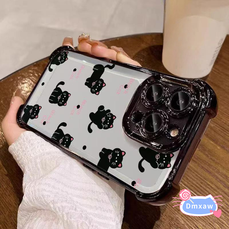 Ốp Điện Thoại Mèo Balck Dễ Thương Cho iQOO 15 Neo 11 10 Pro Plus Z10 Turbo Pro iQOO15 iQOOeo11 Vỏ Tr