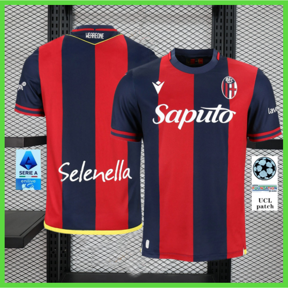 Áo sơ mi quạt sân nhà 2425 của Bologna, AAA + S-4xl chất lượng cao