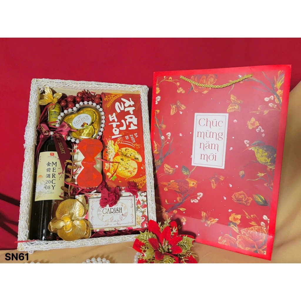Set giỏ quà biếu tặng Lễ Tết Xuân Hỷ Sự SN61