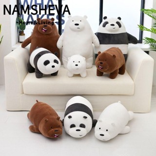  Namsheva Thú Nhồi Bông Trắng Đen Nâu 25cm Đồ Chơi Sang Trọng Quà Tặng Sinh Nhật Sang Trọng PP Cotton We Bare Bears 