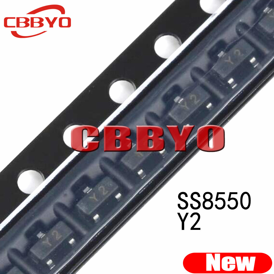 100 Chiếc SS8550 MMBT8550 MMBT8550LT1G SMD Y2 SOT-23 Bóng Bán Dẫn Thương Hiệu Mới
