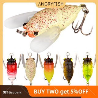 Mồi Câu Cá ANGRYFISH 6.5g 5cm Topwater Câu Cá Wobbler Mồi Đầy Màu Sắc Dạ Quang Côn Trùng Nhân Tạo Mồi Cứng Swimbait Câu Cá