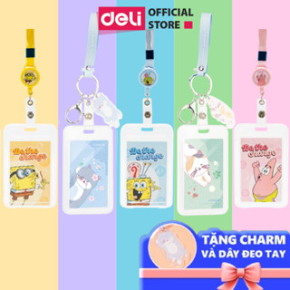 Dây Đeo Thẻ Deli Thẻ Dây Thẻ Móc Trong Suốt Có Charm Bảng Tên Đựng Thẻ Học Sinh Nhân Viên Giá Rẻ