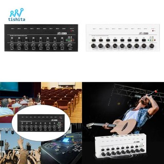 Bộ trộn âm thanh 8 đầu vào Máy trộn âm thanh nổi Bộ khuếch đại tai nghe Tiếng ồn thấp Máy trộn di động kỹ thuật số cho nhỏ