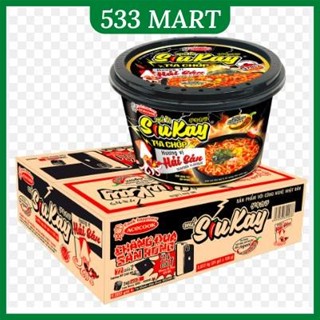 Thùng 12 tô Mì Tô SiuKay Tia Chớp Hương Vị Hải Sản/bò 12 tô x 96g