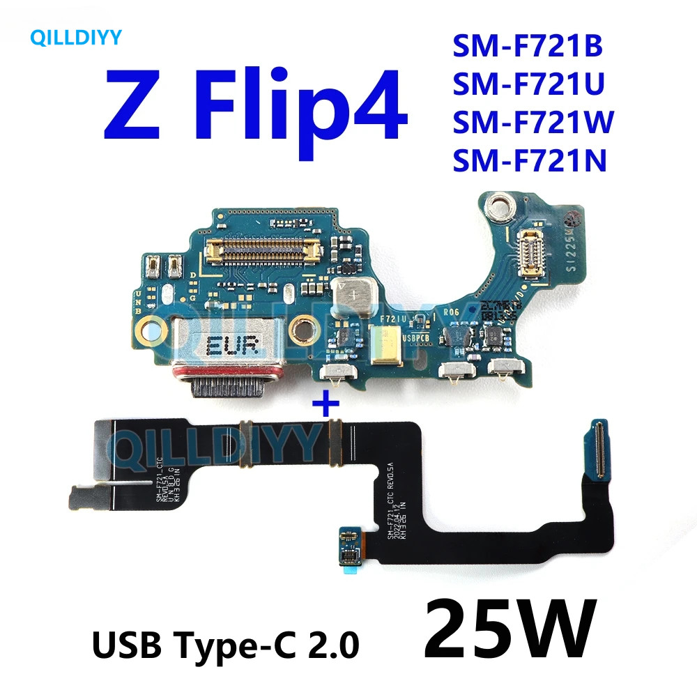 1 Cái Cho Samsung Galaxy Z Flip4 F721B F721 F721U Z Lật 4 USB Bảng Sạc Dock Cổng Kết Nối Cổng Sạc Bo