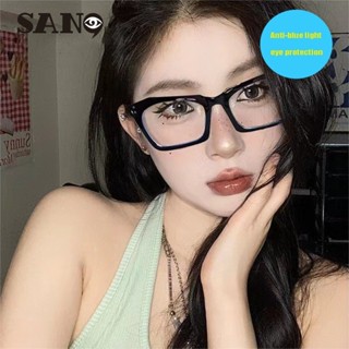 [Ống kính có thể thay thế] COD (San9) Móng tay cơm mắt mèo cổ điển mới Chống ánh sáng xanh Kính mắt khung đen dành cho nữ