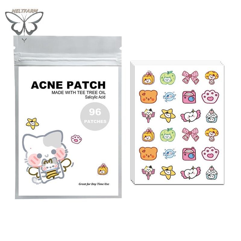 VÀNG 96 Miếng Dán Mụn Hình Mèo Hỗ trợ giảm mụn Miếng Dán Vô Hình Mụn Loại Bỏ Mụn Miếng Dán Chăm Sóc 