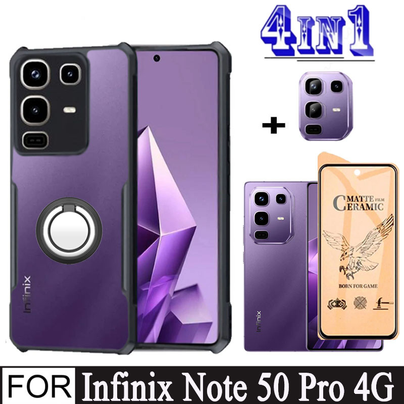 Ốp điện thoại chống sốc Infinix Note 50 Pro cho Infinix Note50 50Pro Note50Pro 4in1 Kính ống kính má