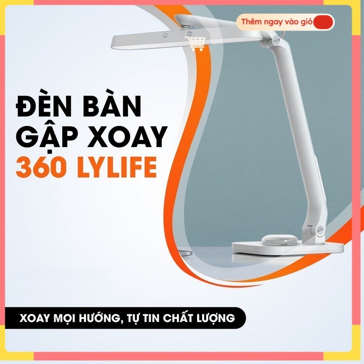Đèn Bàn Gập Xoay 360 Lylife 🔝3s Store🔝