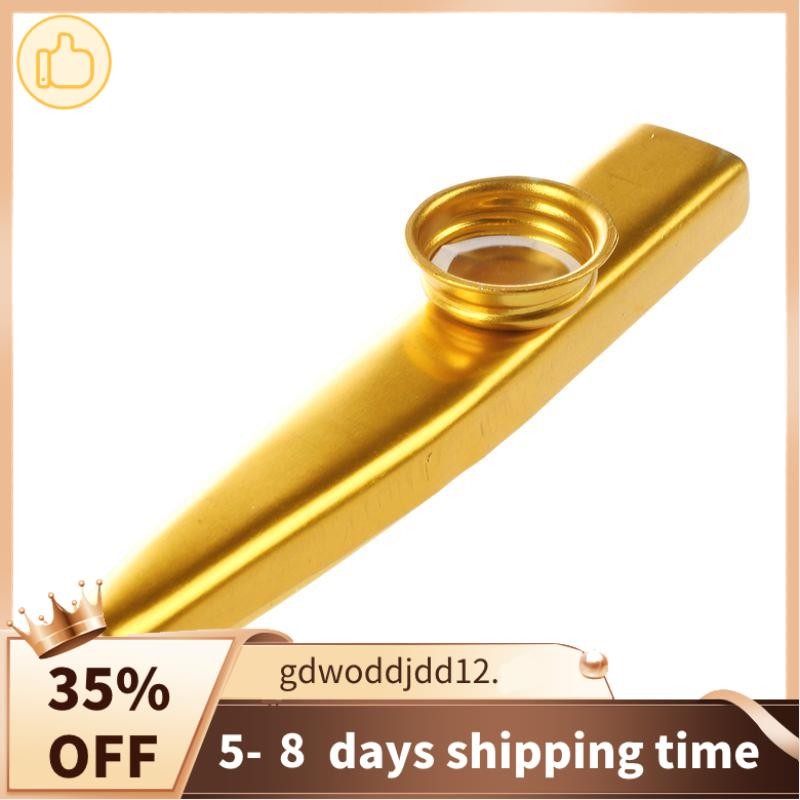 Cao Cấp Kim Loại Kazoo Sáo Miệng Nhạc Cụ Harmonica Thiết Thực Vàng