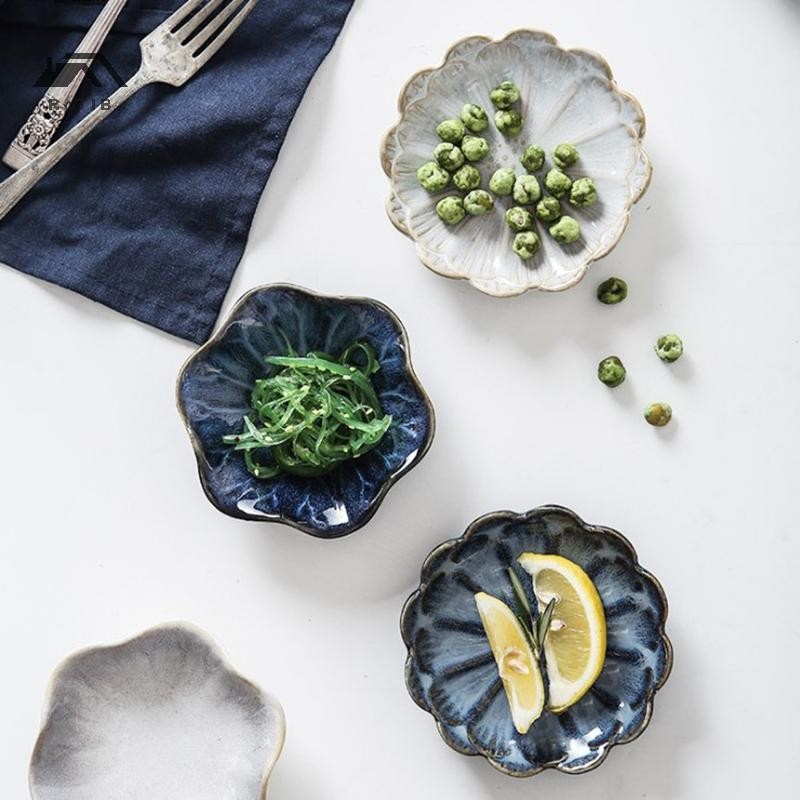 < RcTlB > 1 Đĩa Gốm Sứ Hình Hoa Đĩa Hạt Sứ Đĩa Nhỏ Nước Tương Mini Gia Vị Bộ Đồ Ăn Đồ Dùng Nhà Bếp.