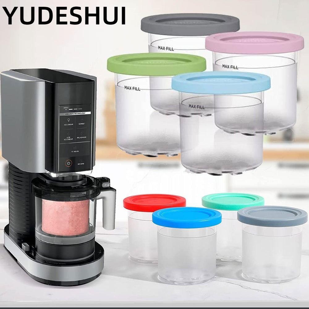 YudhUI 12 / 4 Chiếc Kem Pints Cốc Hộp Tiện Ích Nhà Bếp Chai Chống Rò Rỉ Bảo Quản Lọ Cho Ninja Creami