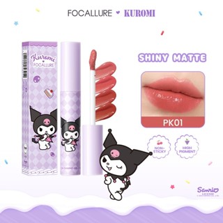 Focallure X Sanrio#CakeInJoy Sensational Shiny Matte Lip Tint Son Môi Thiên Nhiên Bóng Không Dính Sắc Tố Cao Độ Ẩm