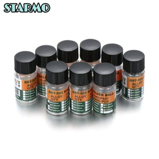STARMO Lọ 25000 viên bi BGA nhiệt độ thấp Sn63/Pb37 bằng thiếc có chì cho IC chip dùng hàn/phụ kiện/công cụ sửa chữa 0.2-0.65mm