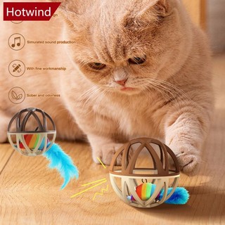 Hotwind Mới Đồ Dùng Cho Thú Cưng Làm Âm Thanh Đồ Chơi Lồng Chuột Mèo Đồ Chơi Tự Giải Trí Chán Giảm Thú Cưng Dính Gọi Bóng Đồ Chơi Mèo E1P1