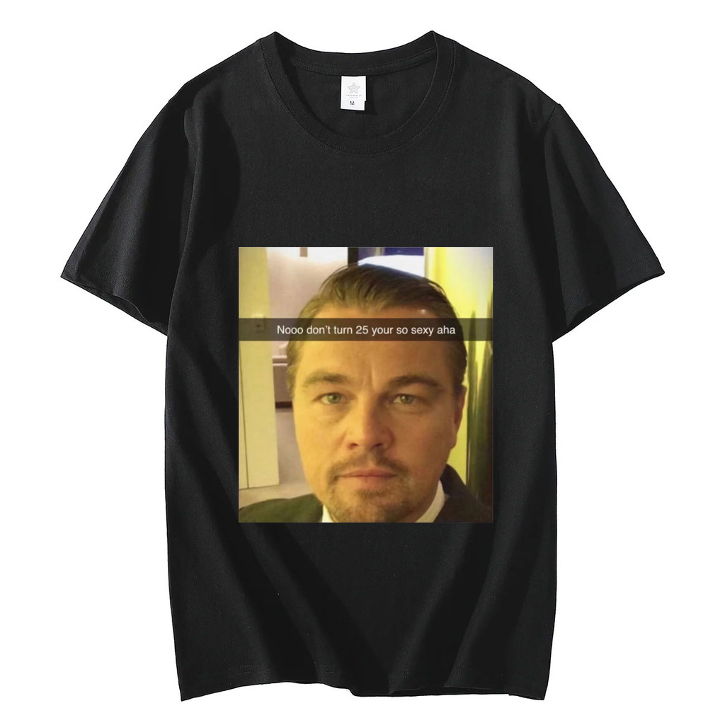 2024 waffle Cho Bạn Bè Quá Cũ Cho Leo Áo Thun Ngộ nghĩnh Leonardo DiCaprio Meme Đồ Họa Áo Nam Nữ xs-