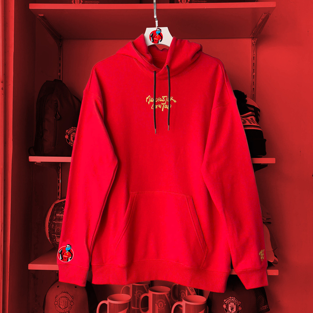 Áo Khoác Hoodie Manchester United màu đỏ - chính hãng, phiên bản giới hạn, chất liệu vải nỉ giữ ấm -