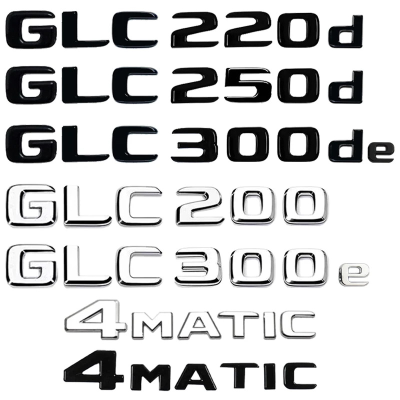 Đuôi Xe Ô Tô Chữ Logo Biểu Tượng Huy Hiệu Miếng Dán Cho Xe Mercedes Benz GLC Class X253 4MATIC GLC30