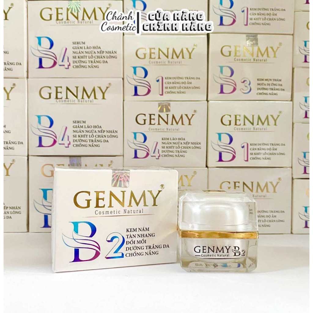 Kem Genmy B1 B2 B3 B4 Ngừa Mụn Thâm, Nám, Tàn Nhang, Lão Hoá, Dưỡng Trắng Da