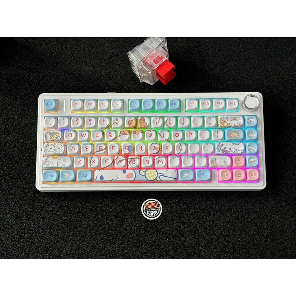 Bàn phím cơ Aula F75 /3 Mode /Led Rgb/ Hotswap/ Mạch xuôi đã Mod và Custom tại RIOKEYBOARD Bh 12thán