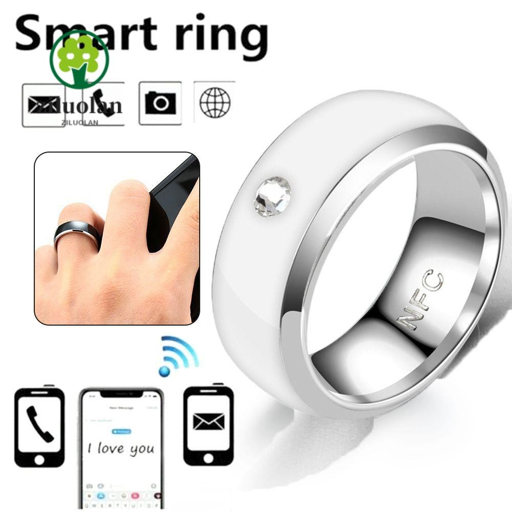 Nhẫn kỹ thuật số ngón tay ZILUOLAN, Nhẫn thông minh NFC kết nối bằng thép không gỉ có thể đeo được, 