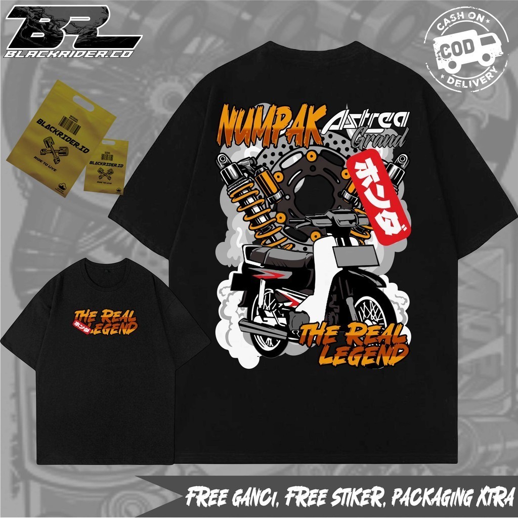 Áo thun xe máy Numpak-astrea Honda Cb Áo thun Herex Astrea Grand Plastisol Distro Áo thun xe máy