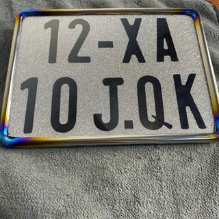 Bộ Biển Số Xe Đạp Điện, Xe Máy Điện Theo Yêu Cầu Nền Decal Kim Tuyến Cực Đẹp - Khung Viền Biển Số.