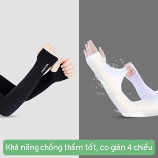  Bao găng tay chống nắng nữ iLita tất vớ ống tay dài chống tia UV che đi nắng xỏ ngón lái xe máy 