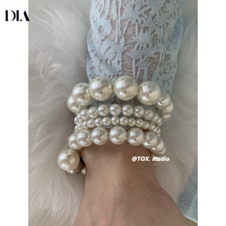 Vòng tay ngọc trai thiết kế đa lớp phong cách Hàn Quốc, thời trang đa năng