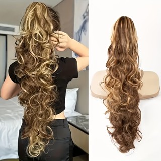 30 Inch Cơ Bản Vuốt Kẹp Xoăn Đuôi Ngựa Nối Dài Tổng Hợp Tóc Giả Cho Tất Cả Các Loại Tóc Bền Tóc Giả Phụ Kiện