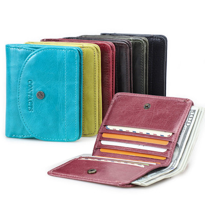 Ví mini đựng tiền đựng thẻ card tiền xu DA BÒ THẬT có thể dùng làm móc khóa chống thấm nước VNU1036 BEE GEE