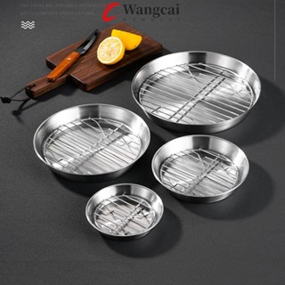 Khay Nướng Bánh Chảo Chiên Không Khí WANCGAI, Chảo Thoát Nước Tròn Cao Cấp Thực Phẩm Inox 304, Máy Rửa Chén An Toàn Chịu Nhiệt Chống Dính Bộ 2 Món Hấp Giá Làm Mát Thịt Nướng