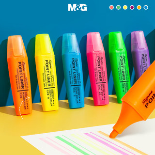  M&G Combo 6 Bút Highlighter Point Liner Bút đánh dấu Màu sắc tươi sáng Bút đánh dấu nổi bật 